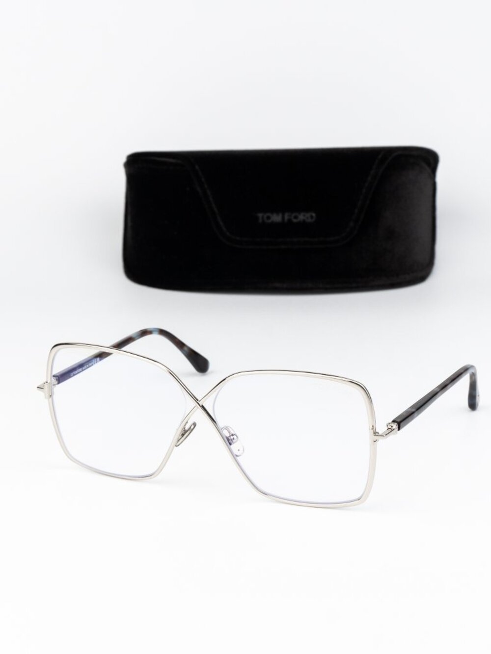 Tom Ford Women Eyeglasses Palladium Butterfly FT5841-B 016 NEW AUTHENTIC